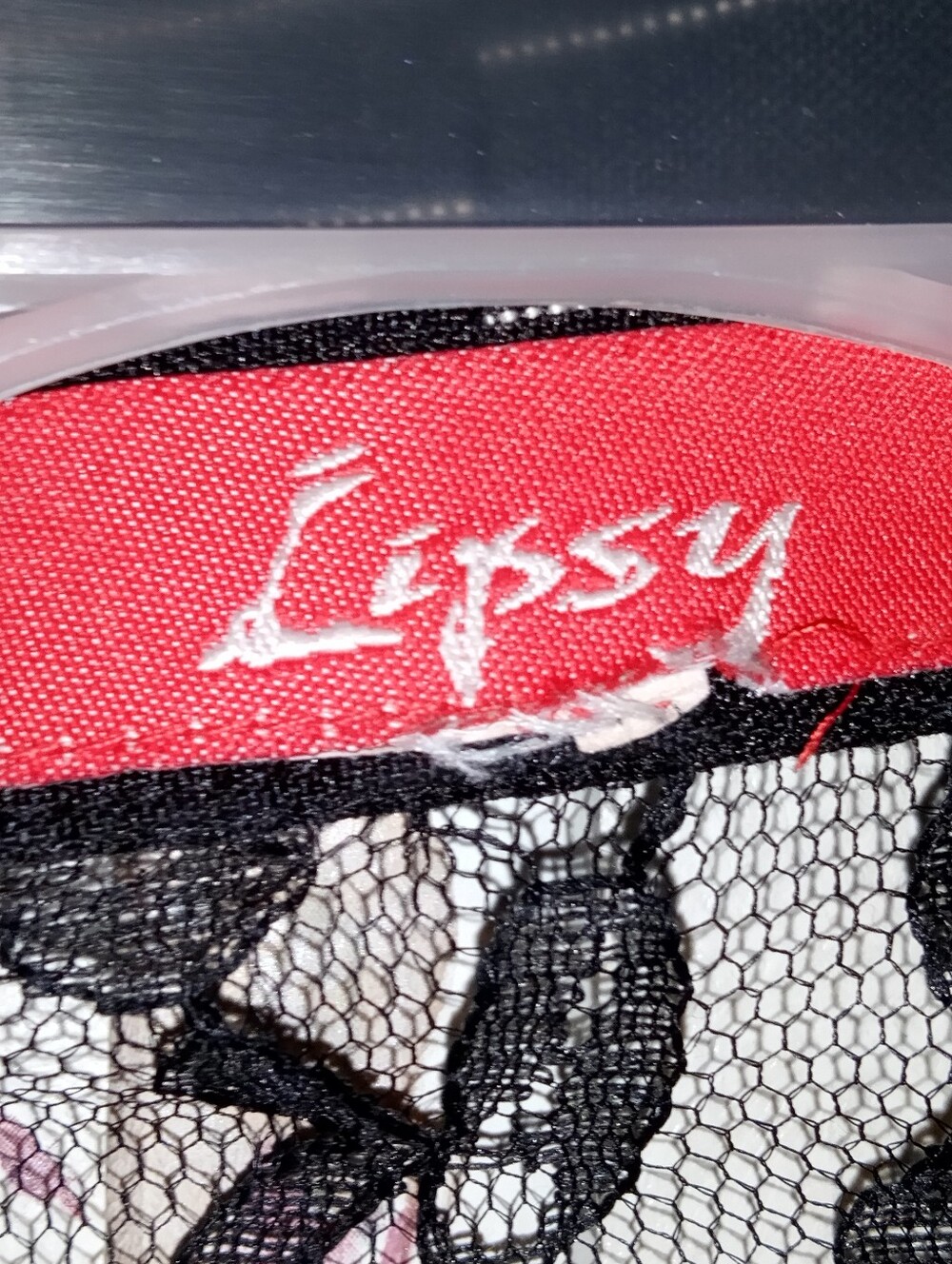 Vintage Lipsy Black Pinstripe Vest With Lace Detailing Size Medium. - Picture 5 of 5